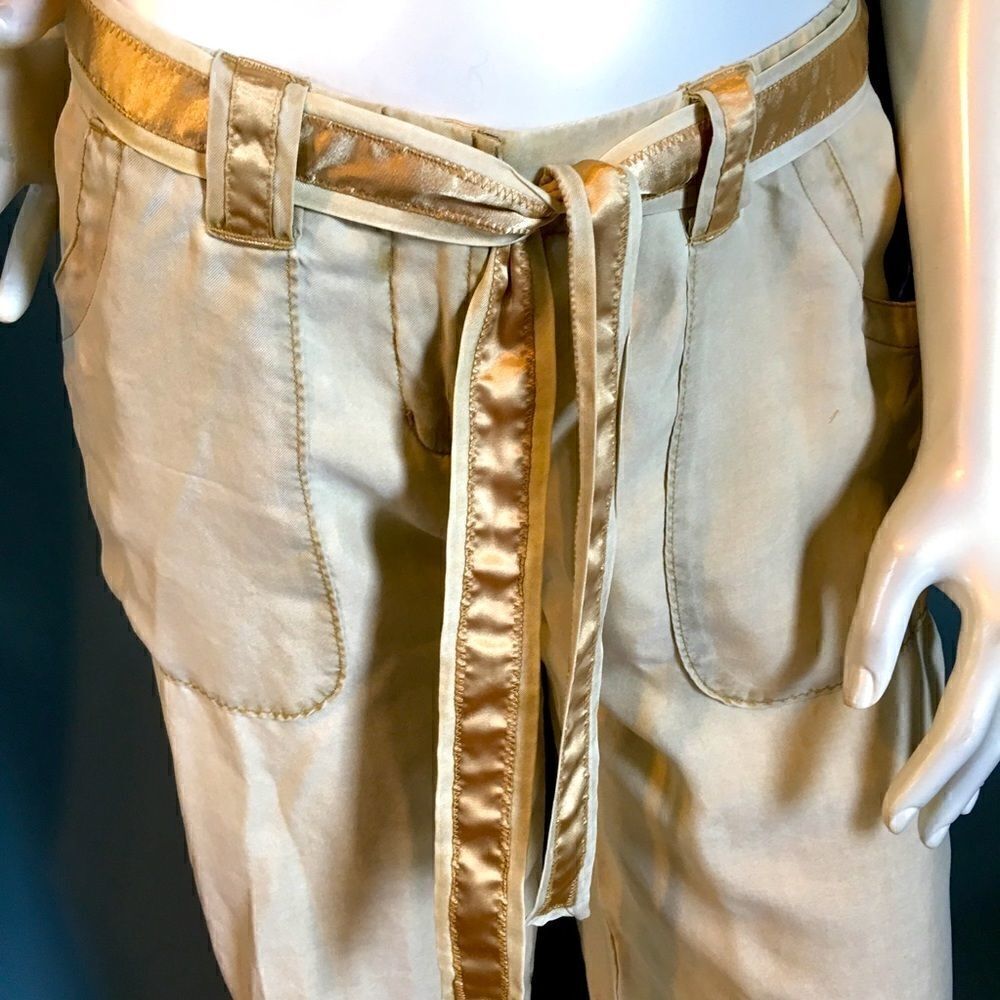 %100 SILK Drawstring bottom pants! Rare & no other - Picture 3 of 16